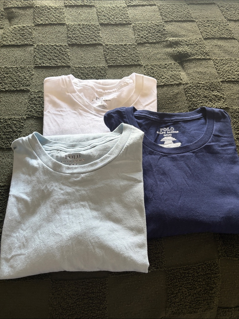 Polo by Ralph Lauren Kids Short-Sleeve Crew Tees in Navy, Light Blue, White